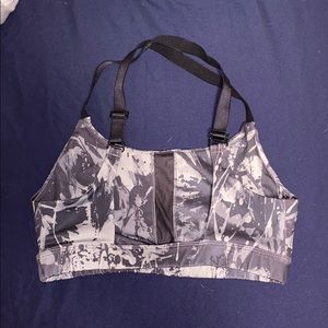 Black and Grey Sports Bra